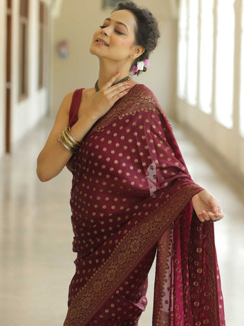 PURE SOFT SEMI SILK SAREE WITH ATTRACTIVE BLOUSE PIECE