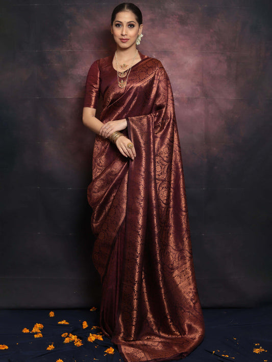 PURE SOFT SEMI SILK SAREE WITH ATTRACTIVE BLOUSE PIECE