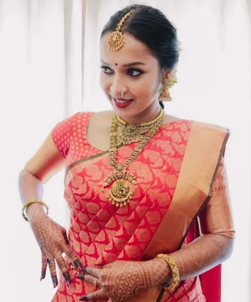 Ratatouille Red Soft Silk Saree With Seraglio Blouse Piece